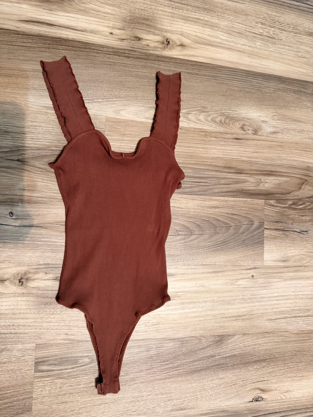 Ribbed Rust Brown Tank Top